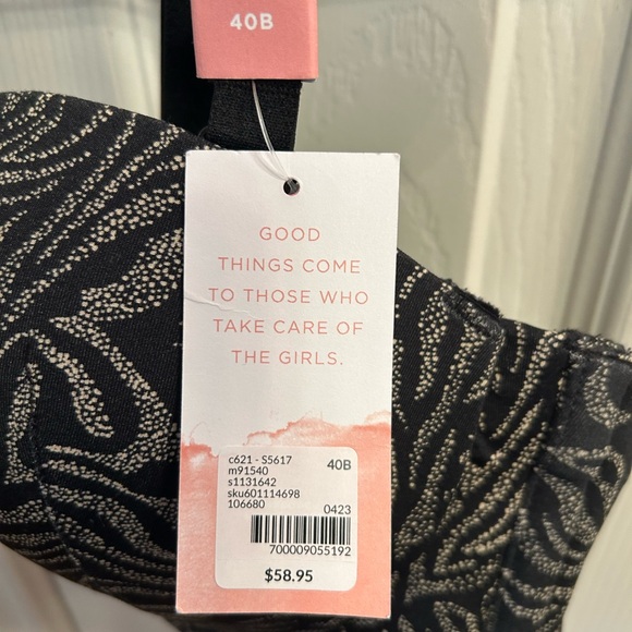 Black and Beige Zebra Print Convertible Bra - Picture 2 of 4